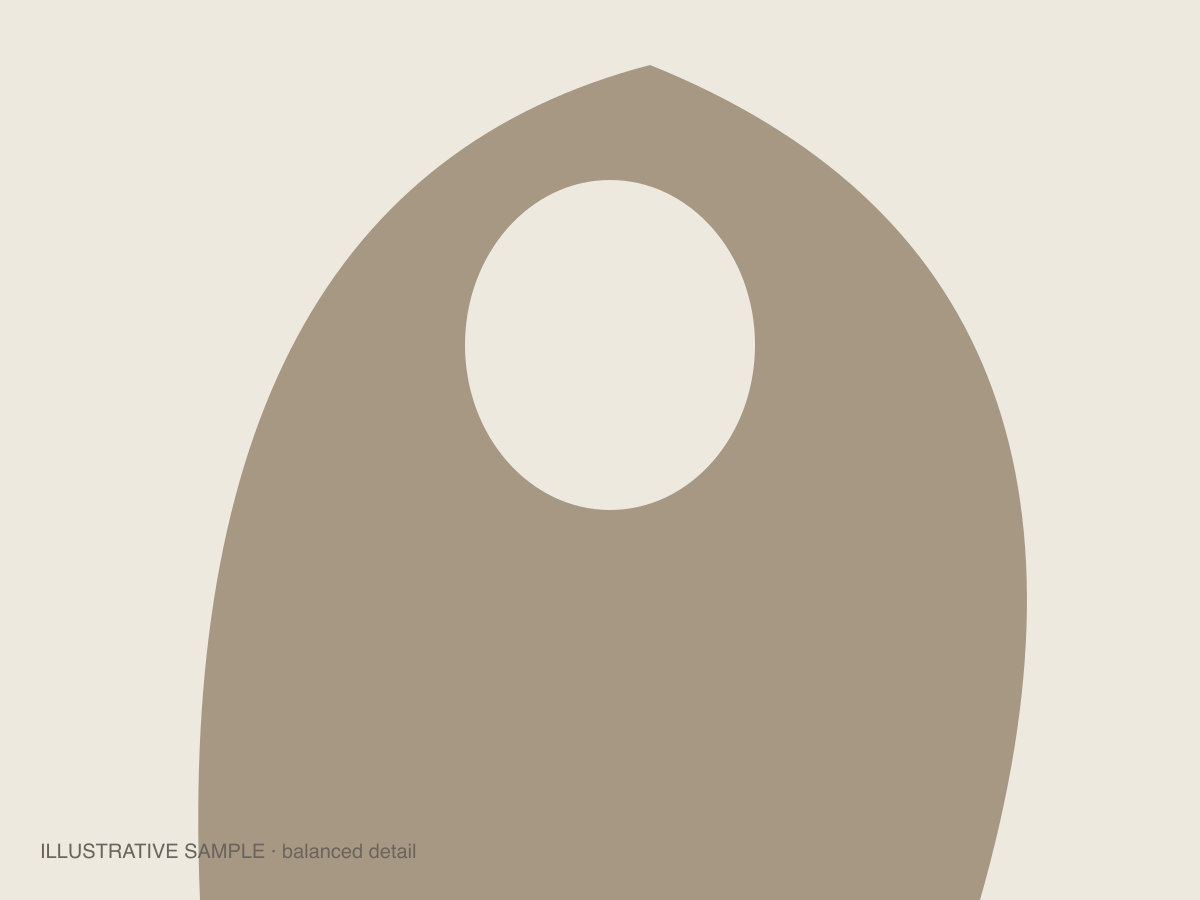 Forme en équilibre — vue de détail illustrative
